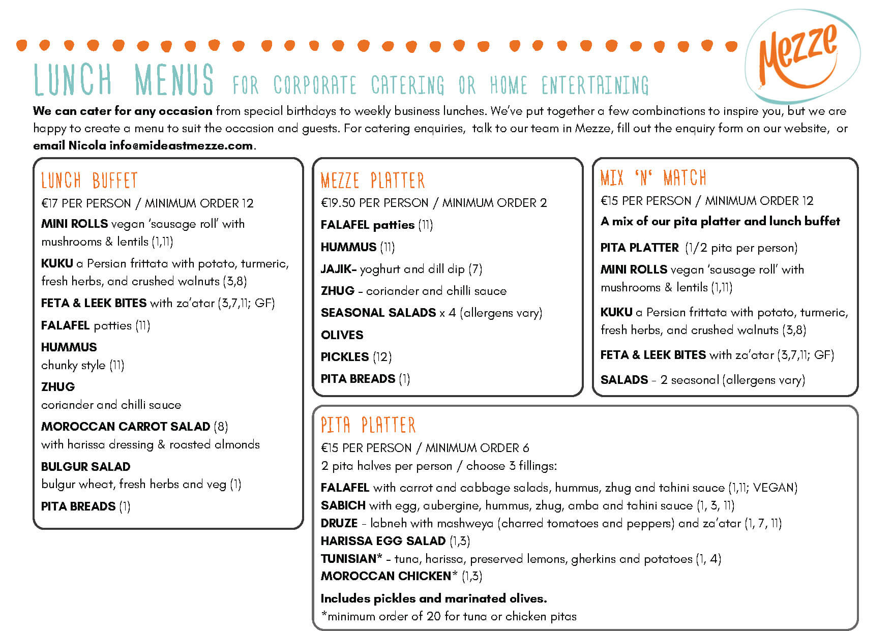 Lunch Menus